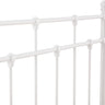 Gracy King Single Bed Size Metal Frame Platform Mattress Base - White