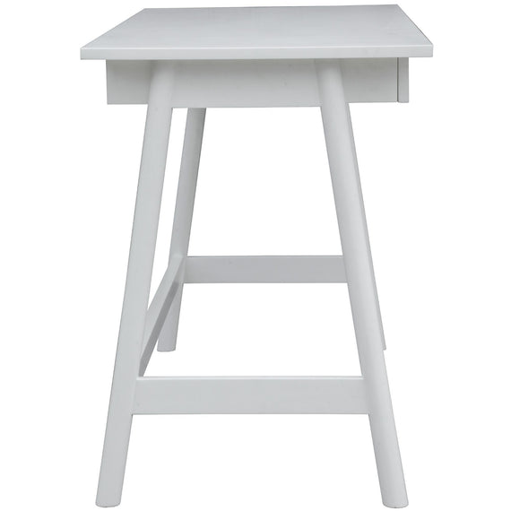 Mindil Office Desk Student Study Table Solid Wooden Timber Frame - White