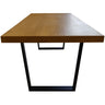 Petunia  7pc 180cm Dining Table Set 6 Cross Back Chair Elm Timber Wood Metal Leg