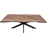 Lantana Dining Table 210cm Live Edge Solid Acacia Timber Wood Metal Leg -Natural