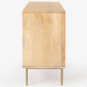 Martina Buffet Table Sideboard 145cm 3 Door Solid Mango Wood Storage Cabinet