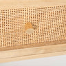 Martina Bedside Table 1 Drawer Storage Cabinet Solid Mango Wood Rattan