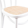 Azalea Arched Back Dining Chair 4 Set Solid Elm Timber Wood Rattan Seat - White