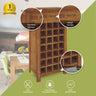 Birdsville Wine Rack 28 Bottle Sideboard Buffet Cabinet Wooden Storage - Brown