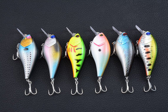 6x 8cm Popper Crank Bait Fishing Lure Lures Surface Tackle Saltwater