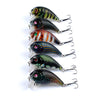 6x Popper Poppers 5cm Fishing Lure Lures Surface Tackle Fresh Saltwater