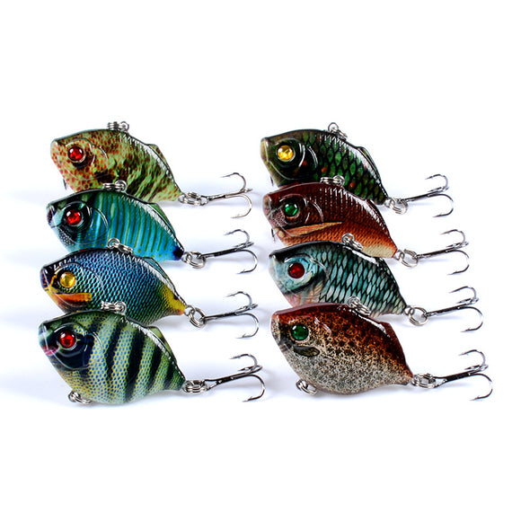 8x Popper Poppers 4.5cm Fishing Lure Lures Surface Tackle Fresh Saltwater