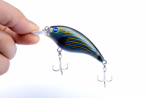 4x 7.5cm Popper Crank Bait Fishing Lure Lures Surface Tackle Saltwater