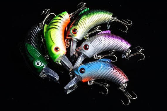 5x 5.5cm Popper Crank Bait Fishing Lure Lures Surface Tackle Saltwater