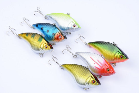 6x 7cm Vib Bait Fishing Lure Lures Hook Tackle Saltwater