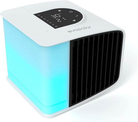 Evapolar evaSMART Personal Portable Air Cooler and Humidifier with Alexa Support and Mobile App, for Home and Office, with USB Connectivity and Built-in LED Light, White (EV-3000)