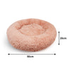 Pet Dog Bedding Warm Plush Round Comfortable Nest Comfy Sleeping kennel Pink Large 90cm