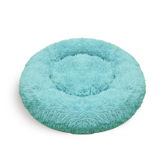 Pet Dog Bedding Warm Plush Round Comfortable Nest Comfy Sleeping kennel Green Large 90cm