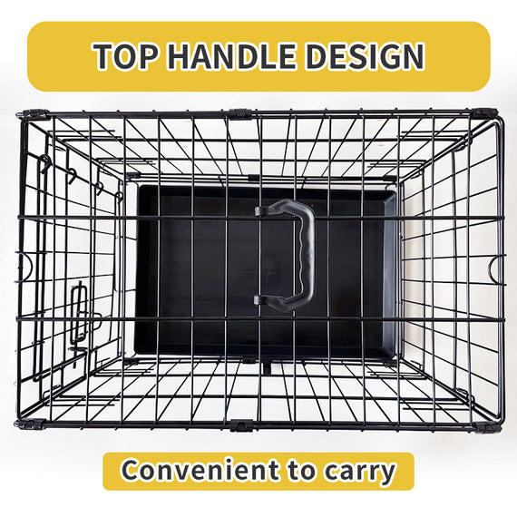 36" Pet Dog Cage Kennel Metal Crate Enlarged Thickened Reinforced Pet Dog House