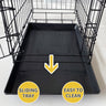 36" Pet Dog Cage Kennel Metal Crate Enlarged Thickened Reinforced Pet Dog House