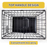 42" Pet Dog Cage Kennel Metal Crate Enlarged Thickened Reinforced Pet Dog House