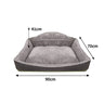 Sofa-Style Dog Bed Waterproof Washable Soft High Back Comfy Sleeping Kennel L