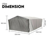 Box Cage Trailer Cover Canvas Tarp for 7x4 ft 600mm High Cage