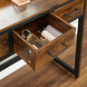 VASAGLE Vanity Dressing Table with Trifold Mirror