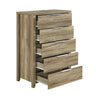 4 Pieces Bedroom Suite Natural Wood Like MDF Structure Double Size Oak Colour Bed, Bedside Table & Tallboy