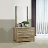 5 Pieces Bedroom Suite Natural Wood Like MDF Structure King Size Oak Colour Bed, Bedside Table, Tallboy & Dresser
