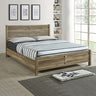 5 Pieces Bedroom Suite Natural Wood Like MDF Structure Queen Size Oak Colour Bed, Bedside Table, Tallboy & Dresser