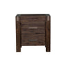 Bedside Table 2 drawers Night Stand Solid Wood Acacia Storage in Chocolate Colour