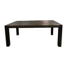 Dining Table 210cm Large Size with Solid Acacia Wooden Base in Chocolate Colour