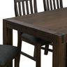 Dining Table 210cm Large Size with Solid Acacia Wooden Base in Chocolate Colour