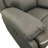 3+1+1 Seater Electric Recliner Sofa In Luxe Rhino Polyester Plywood Fabric In Ash Colour with Plastic Black Base