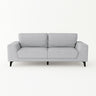 3 Seater Sofa Light Grey Fabric Lounge Set for Living Room Couch with Solid Wooden Frame Black Legs