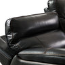 6 Seater Corner Sofa with Genuine Leather Black Armless Recliners Straight Console Lounge Set for Living Room