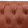 3 Seater Brown Sofa Lounge Chesterfireld Style Button Tufted in Faux Leather