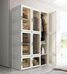 Kylin Cubes Storage Folding Cabinet Wardrobe With 12 Grids & 8 Doors & 2 Hangers