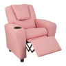 PU Leather Kids Recliner with Drink Holder