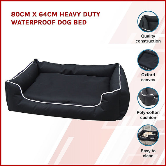 80cm x 64cm Heavy Duty Waterproof Dog Bed