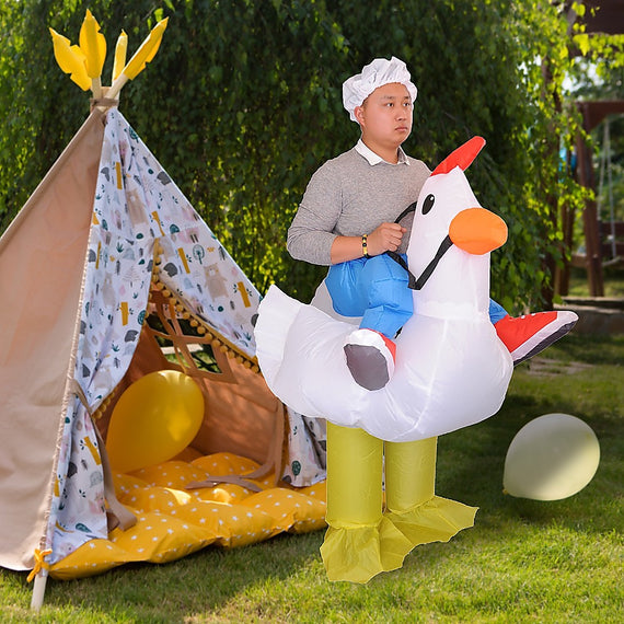 CHICKEN Fancy Dress Inflatable Suit - Fan Operated Costume