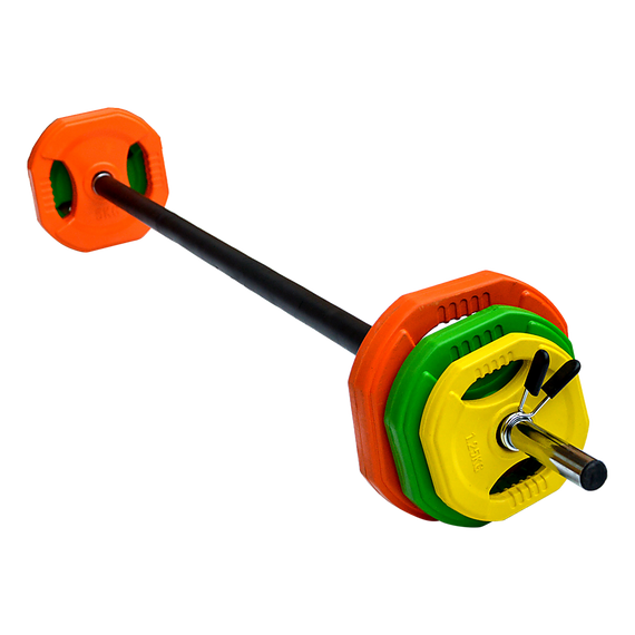 20kg Standard Rubber Coloured Barbell