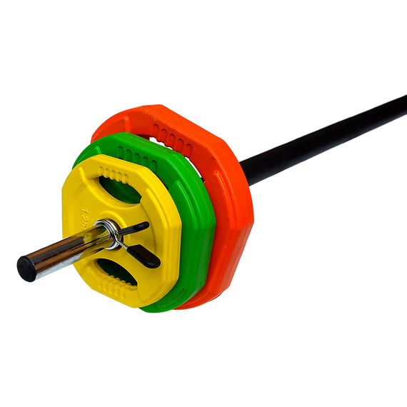 20kg Standard Rubber Coloured Barbell