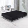 Palermo Queen Ensemble Bed Base Midnight Black Linen Fabric