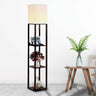 Shelf Floor Lamp - Shade Diffused Light Source with Open-Box Shelves