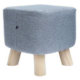 Fabric Ottoman Foot Stool Rest Pouffe Footstool Wood Storage Padded Seat