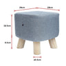 Fabric Ottoman Foot Stool Rest Pouffe Footstool Wood Storage Padded Seat