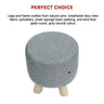 Fabric Ottoman Foot Stool Rest Pouffe Footstool Wood Storage Padded Seat