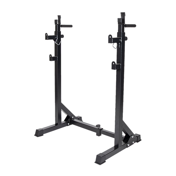 Commercial Squat Rack Adjustable Pair Fitness Exercise Weight Lifting Gym Barbell Stand