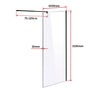 1000 x 2100mm Frameless 10mm Safety Glass Shower Screen