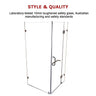 1000 x 900mm Frameless 10mm Glass Shower Screen By Della Francesca