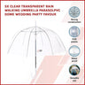 5x Clear Transparent Rain Walking Umbrella Parasol PVC Dome Wedding Party Favour