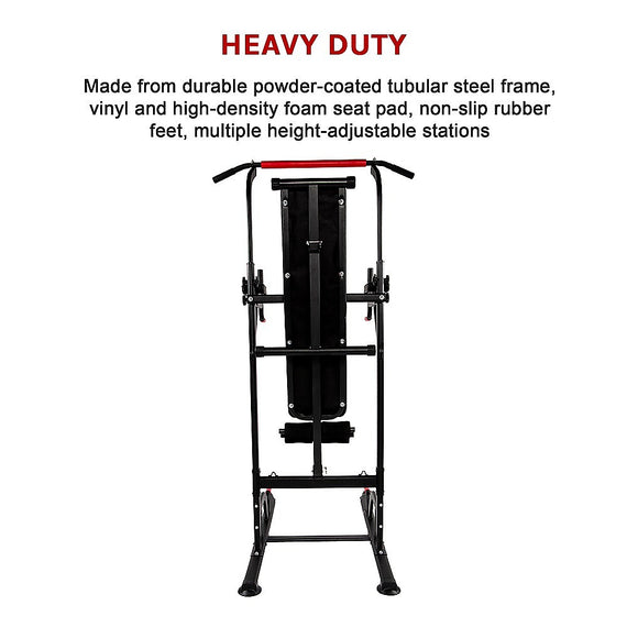 Power Tower Pull Up Weight Bench Dip Multi Station Chin Up Home Gym Equipment