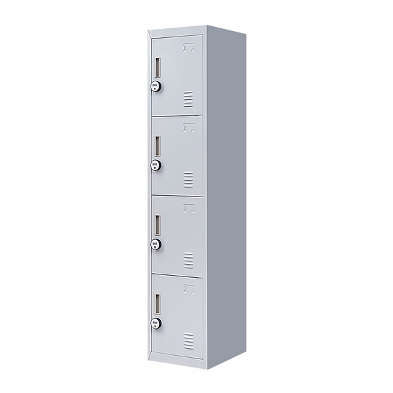 4-Door Vertical Locker for Office Gym Shed School Home Storage